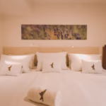 Interior of the Mountain Twin Room at Casa Espalamaca, Faial Azores, twin suite Azores, private accommodation Faial, Faial mountain views, Horta city, Atlantic Coast retreat, Mountain Twin Room, Atlantic Coast retreat, Mountain Twin Room Faial, Horta city, twin room Azores, Mountain Twin room Faial
