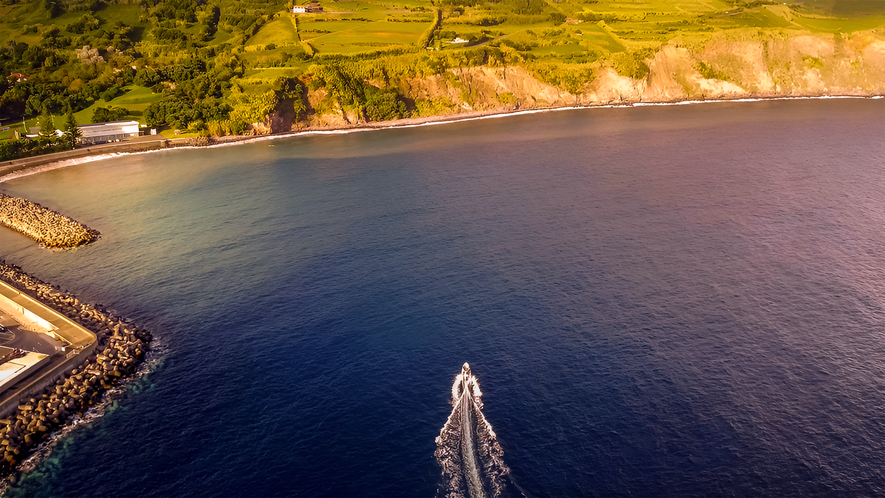 Private Crewed Boat Azores, Azores boat charter, Private boat tour Azores, Pico Island boat trip, Dolphin watching Azores, Volcanic caves cruise Azores, Atlantic ocean adventure, Secluded beach boat experience, Boat rental with crew Azores